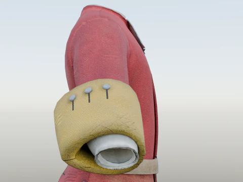 18वीं सदी का ब्रिटिश सैन्य लाल कोट 3D मॉडल