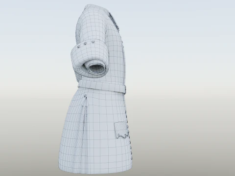 18वीं सदी का ब्रिटिश सैन्य लाल कोट 3D मॉडल