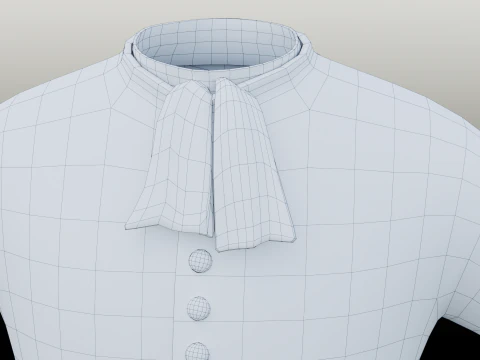 18वीं सदी का ब्रिटिश सैन्य लाल कोट 3D मॉडल