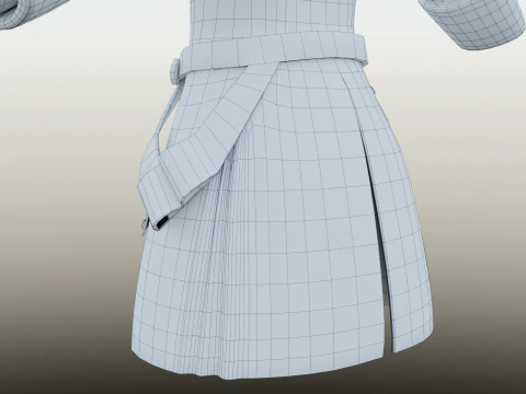 18वीं सदी का ब्रिटिश सैन्य लाल कोट 3D मॉडल