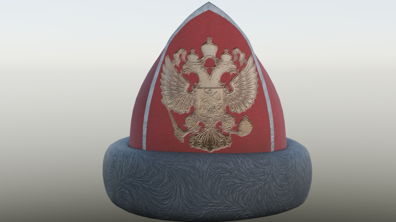 18th century Russian Grenadier Cap 3D 模型 .c4d .max .obj .3ds .fbx .stl .blend