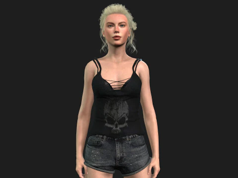 고품질 여성 캐릭터 모델 3D 모델