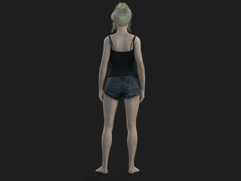 High Quality Female Character Model 3D 模型