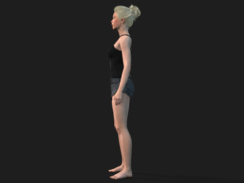 High Quality Female Character Model 3D 模型