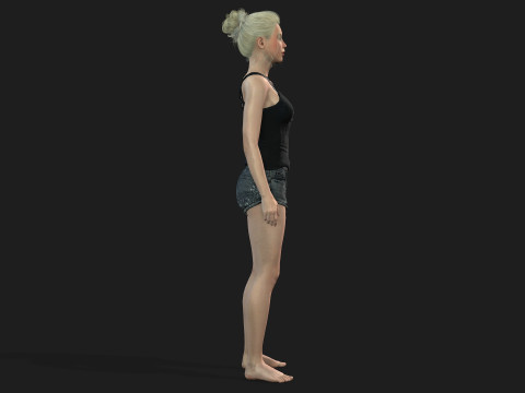 High Quality Female Character Model 3D 模型