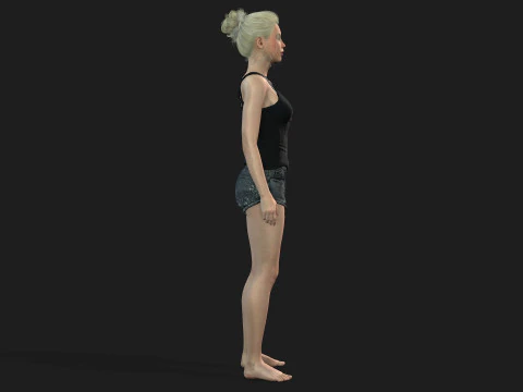 고품질 여성 캐릭터 모델 3D 모델