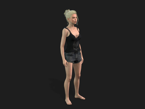 High Quality Female Character Model 3D 模型