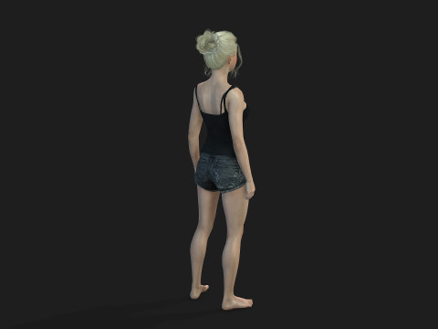 High Quality Female Character Model 3D 模型