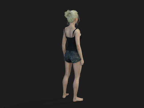 고품질 여성 캐릭터 모델 3D 모델