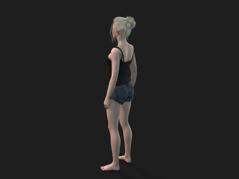 High Quality Female Character Model 3D 模型