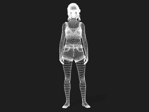 High Quality Female Character Model 3D 模型