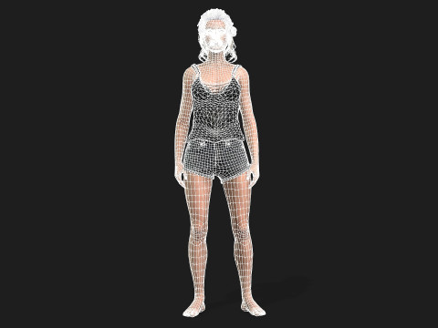 High Quality Female Character Model 3D 模型