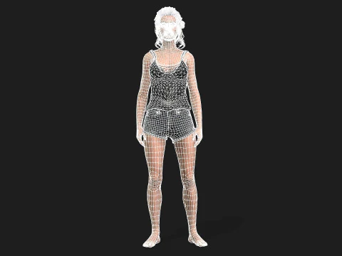 고품질 여성 캐릭터 모델 3D 모델