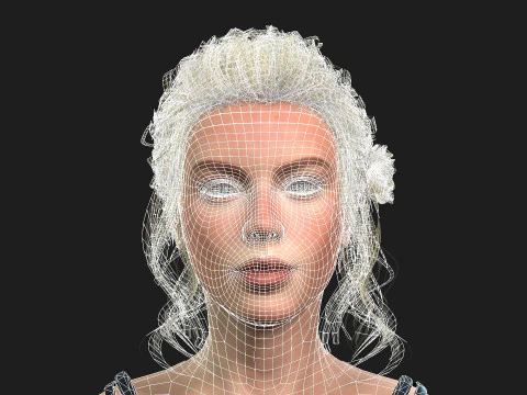 고품질 여성 캐릭터 모델 3D 모델