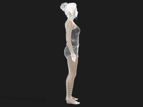High Quality Female Character Model 3D 模型