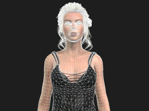 고품질 여성 캐릭터 모델 3D 모델