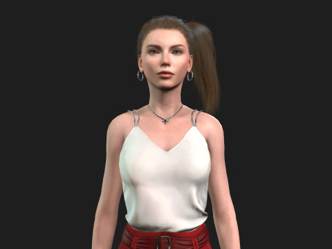 High Quality Female Character 3D Model
