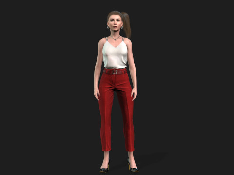 High Quality Female Character Model 3D