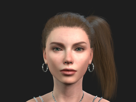 High Quality Female Character Model 3D