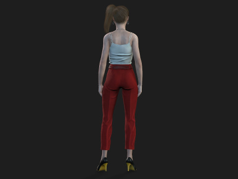 High Quality Female Character Model 3D