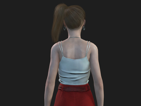 High Quality Female Character Model 3D