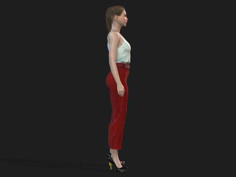 High Quality Female Character Model 3D