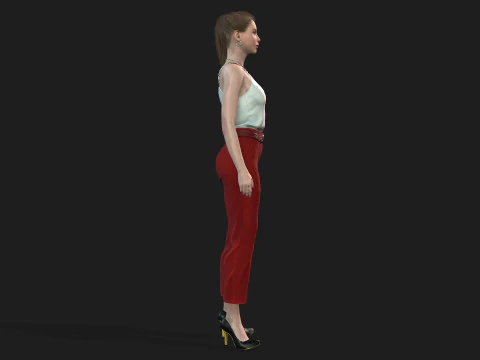 Y&uuml;ksek Kaliteli Kadın Karakter 3D Model