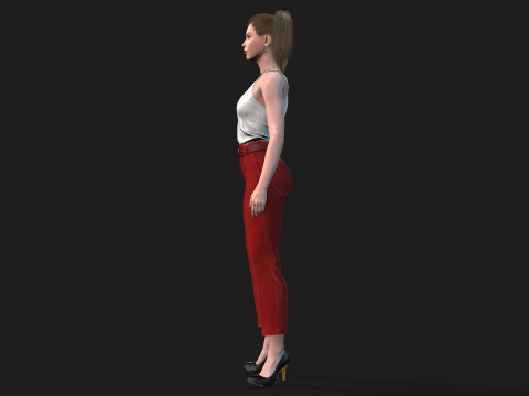 High Quality Female Character Model 3D