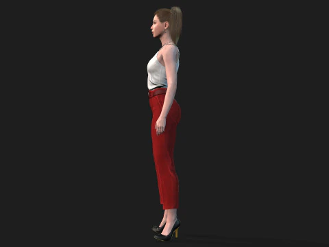 Y&uuml;ksek Kaliteli Kadın Karakter 3D Model