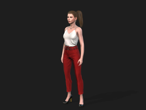 High Quality Female Character Model 3D