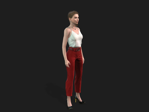 High Quality Female Character Model 3D