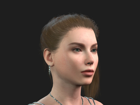 High Quality Female Character Model 3D