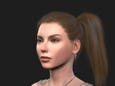 High Quality Female Character Model 3D