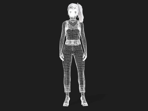 High Quality Female Character Model 3D