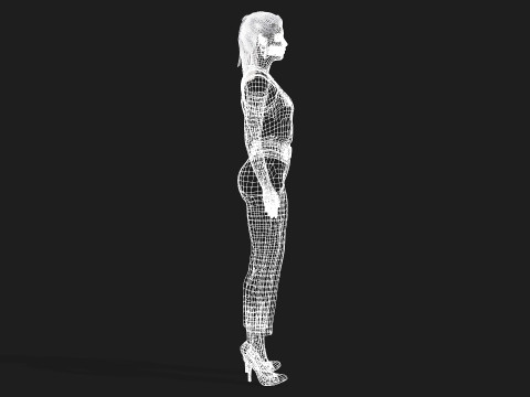 High Quality Female Character Model 3D