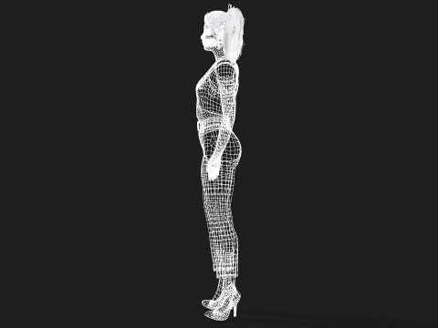 High Quality Female Character Model 3D