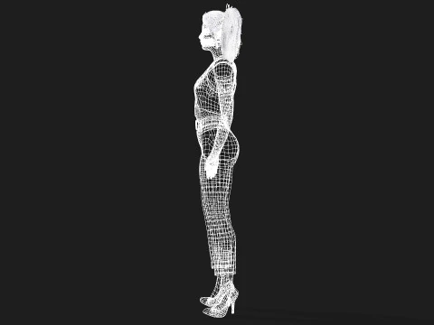 Y&uuml;ksek Kaliteli Kadın Karakter 3D Model