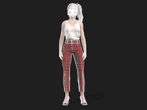 High Quality Female Character Model 3D