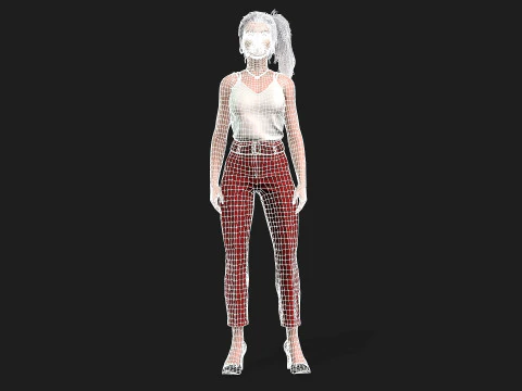 Y&uuml;ksek Kaliteli Kadın Karakter 3D Model