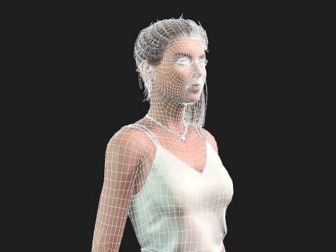 High Quality Female Character Model 3D