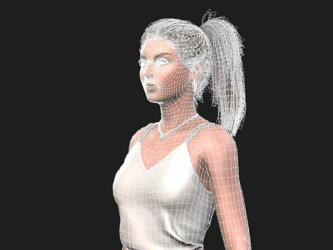 Y&uuml;ksek Kaliteli Kadın Karakter 3D Model