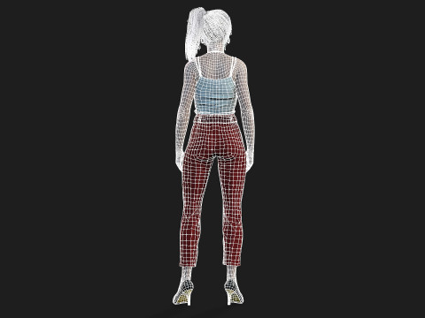 High Quality Female Character Model 3D