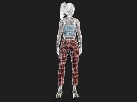 Y&uuml;ksek Kaliteli Kadın Karakter 3D Model