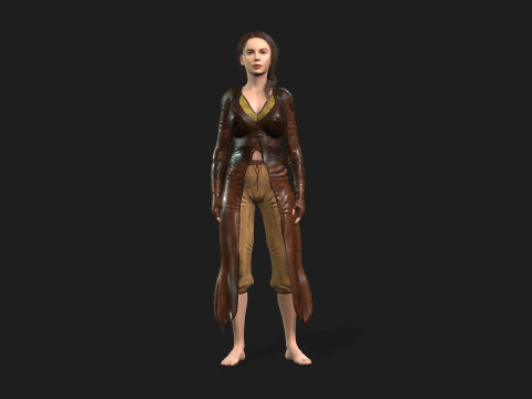 Game Ready Girl Animation Ready 3D-Modell