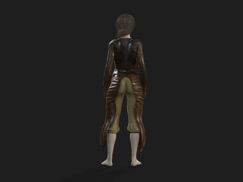 Game Ready Girl Animation Ready 3D-Modell
