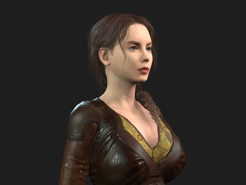Game Ready Girl Animation Ready 3D-Modell