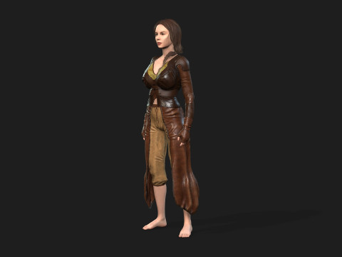 Game Ready Girl Animation Ready 3D-Modell