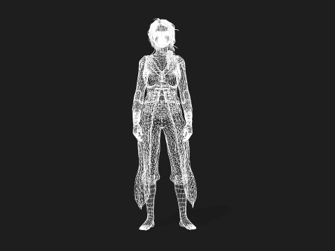 Game Ready Girl Animation Ready 3D-Modell