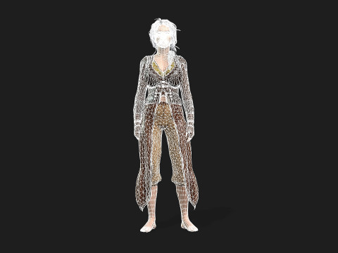 Game Ready Girl Animation Ready 3D-Modell