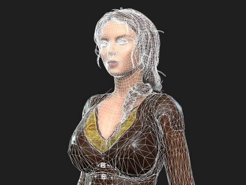 Game Ready Girl Animation Ready 3D-Modell
